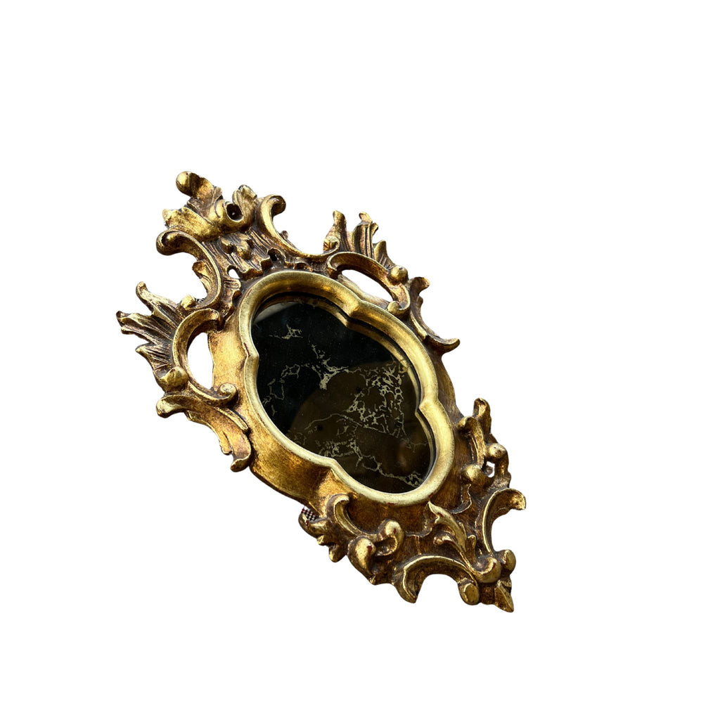 Vintage Small Brass Ornate Mirror - Noble Designs