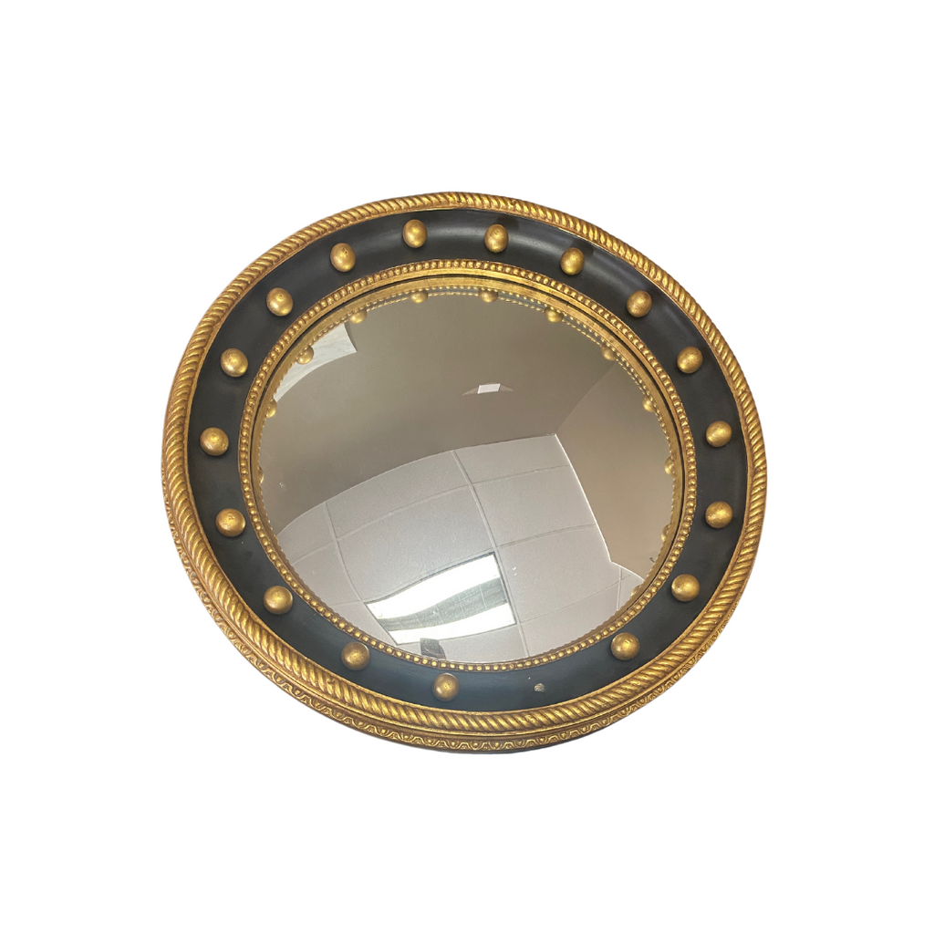 Black & Brass Round Mirror - Noble Designs