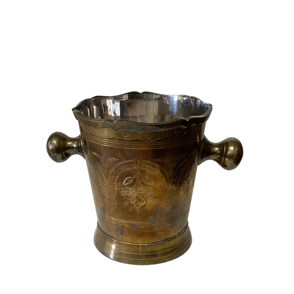 Vintage Brass Dual Handle Ice Bucket - Noble Designs