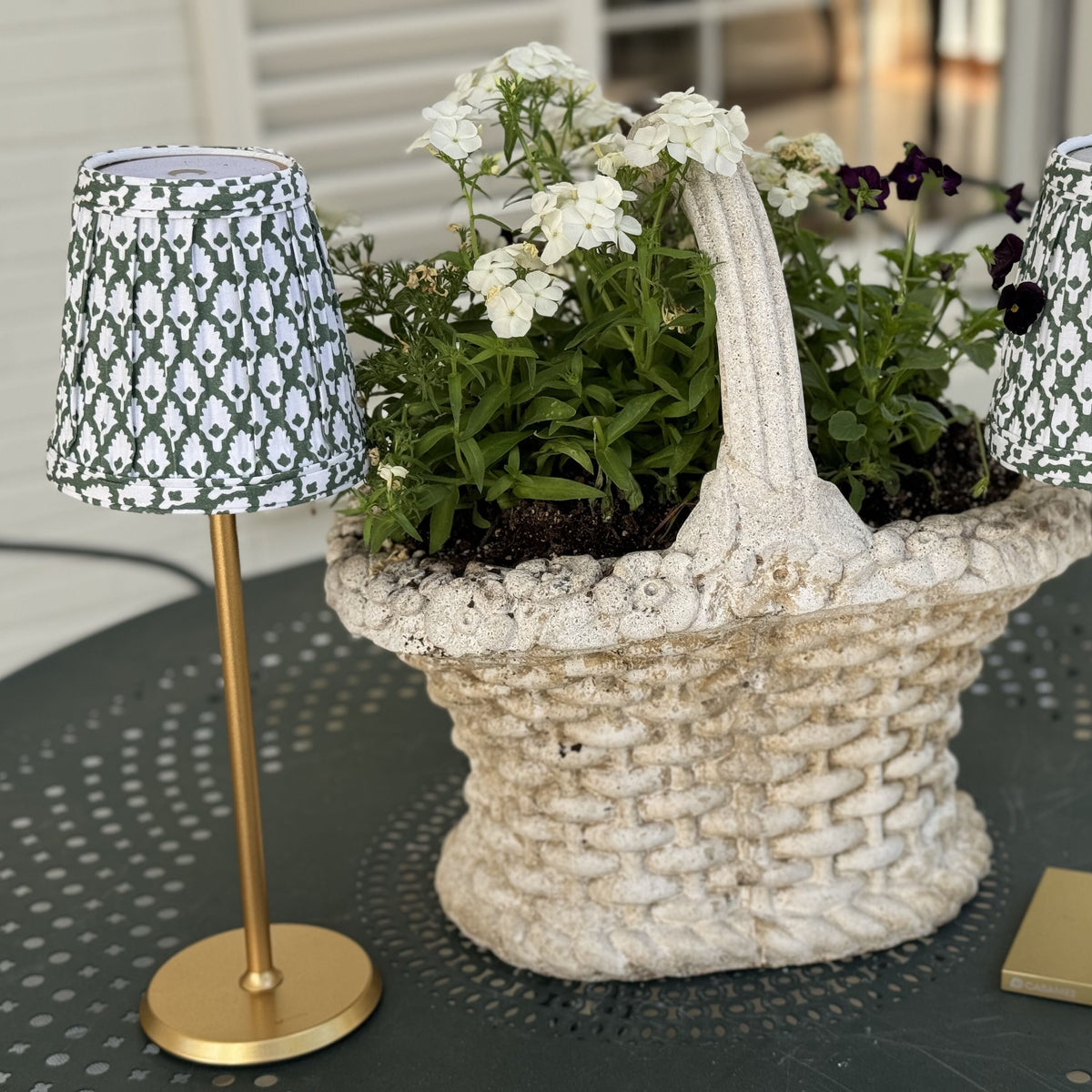 Small Fabric Shade Cover in Green-Noble Designs