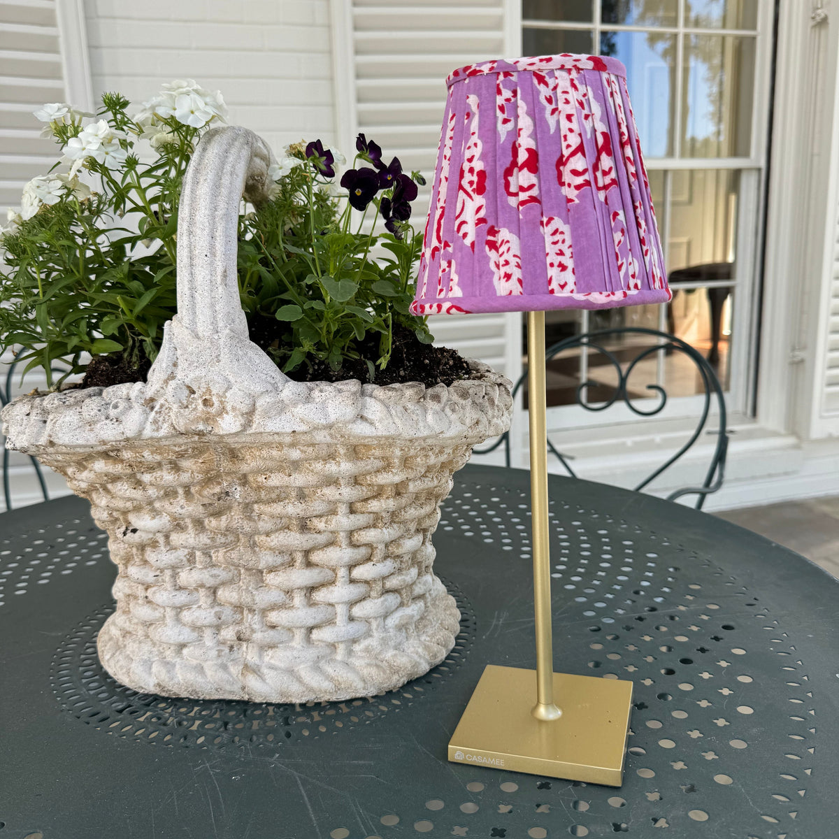 Small Fabric Shade Cover in Paisley and Love-Noble Designs