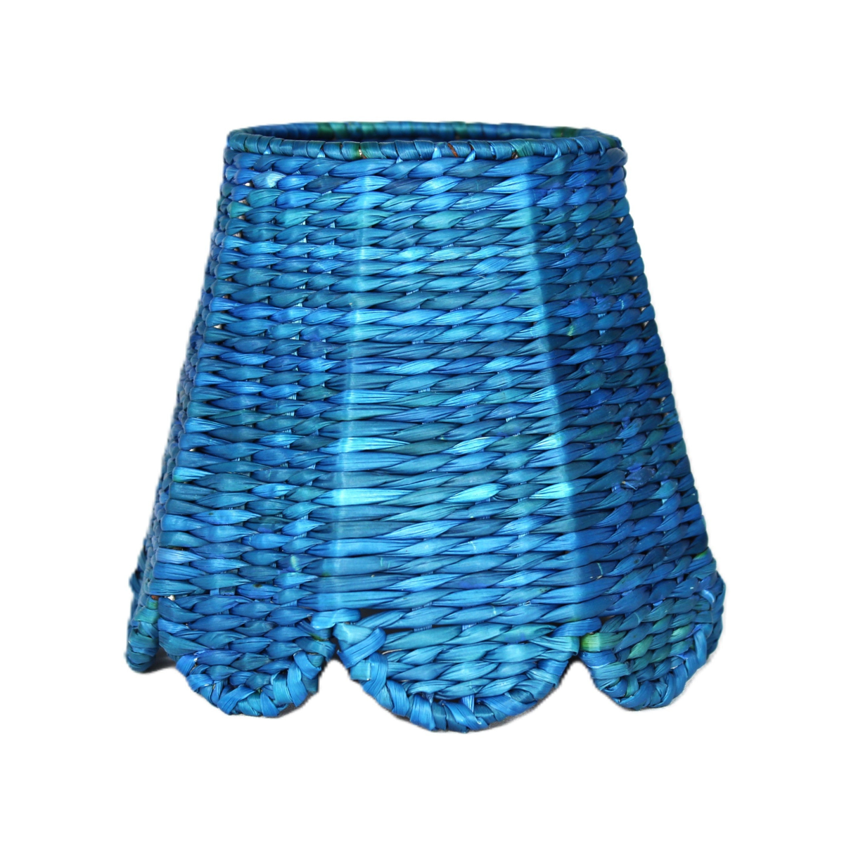 Small Seagrass Shade Cover - Scalloped in Blue-Noble Designs