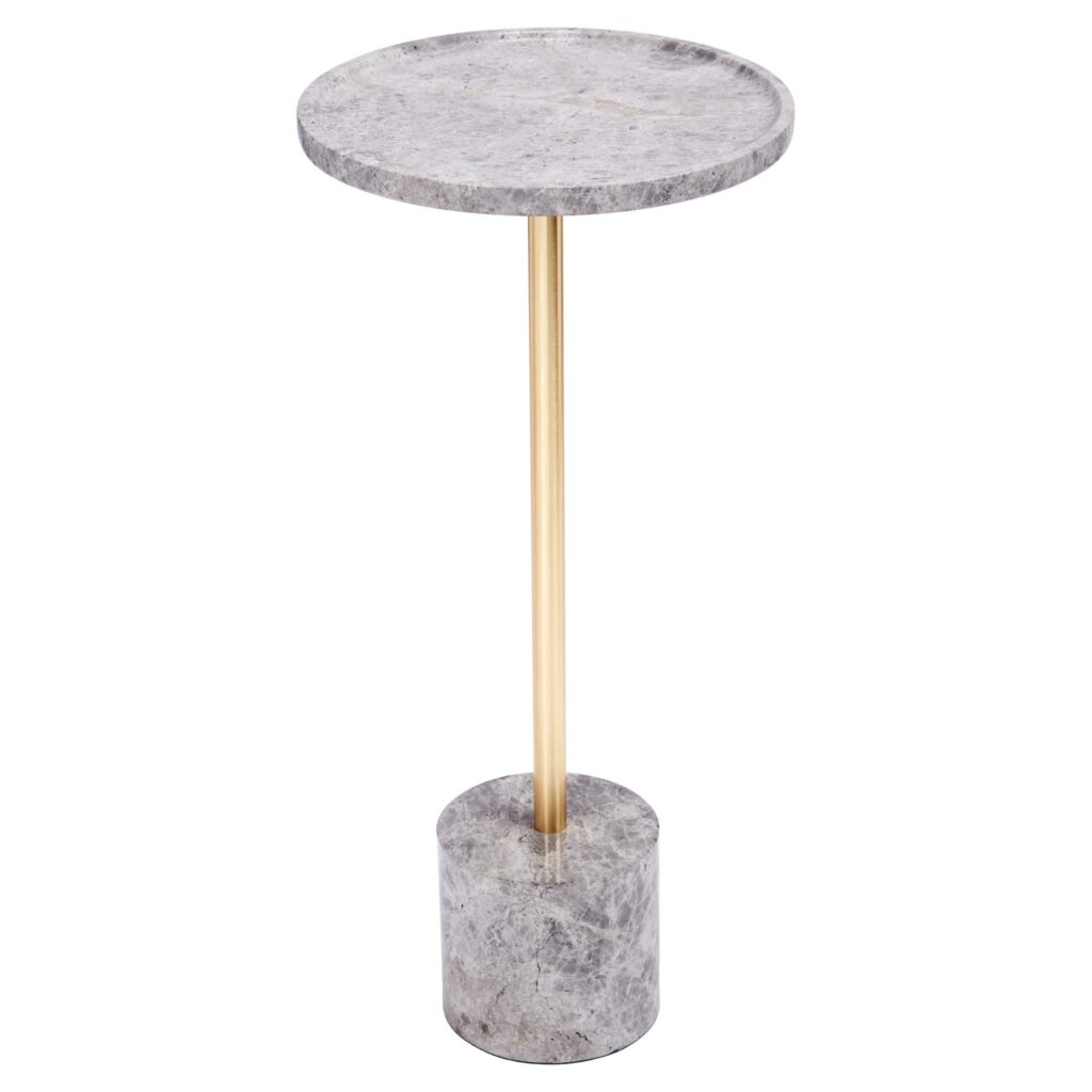 Sheldon Gold & Grey Marble Martini Table - Noble Designs