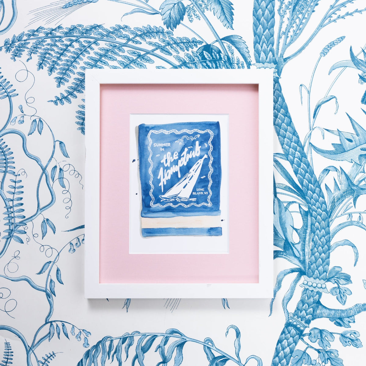 The Hamptons Matchbook Art Print-Noble Designs