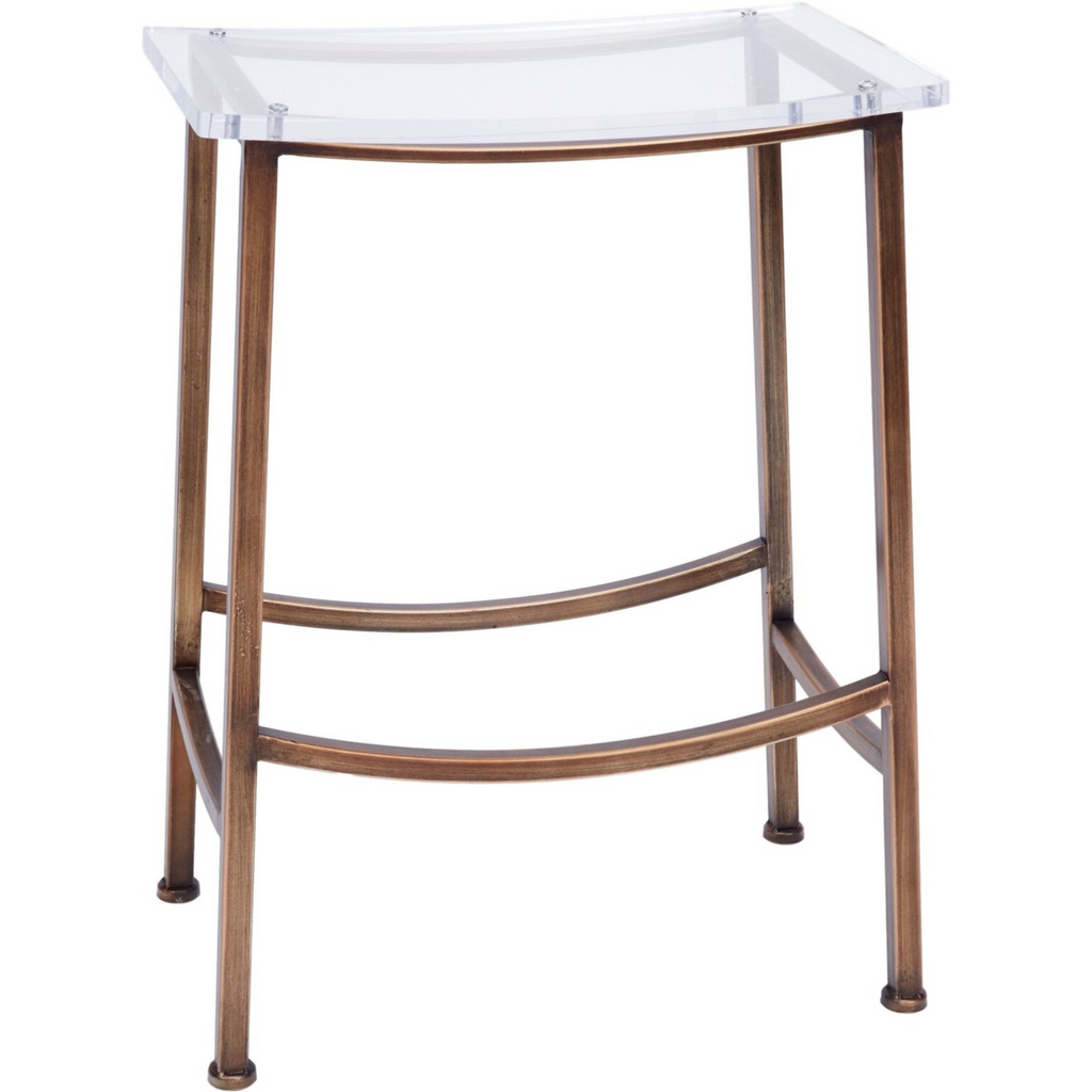 Carson Bronze And Acrylic Counter Height Barstool - Noble Designs