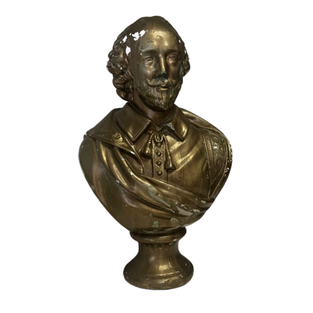 Antique Bronze William Shakespeare Bust - Noble Designs