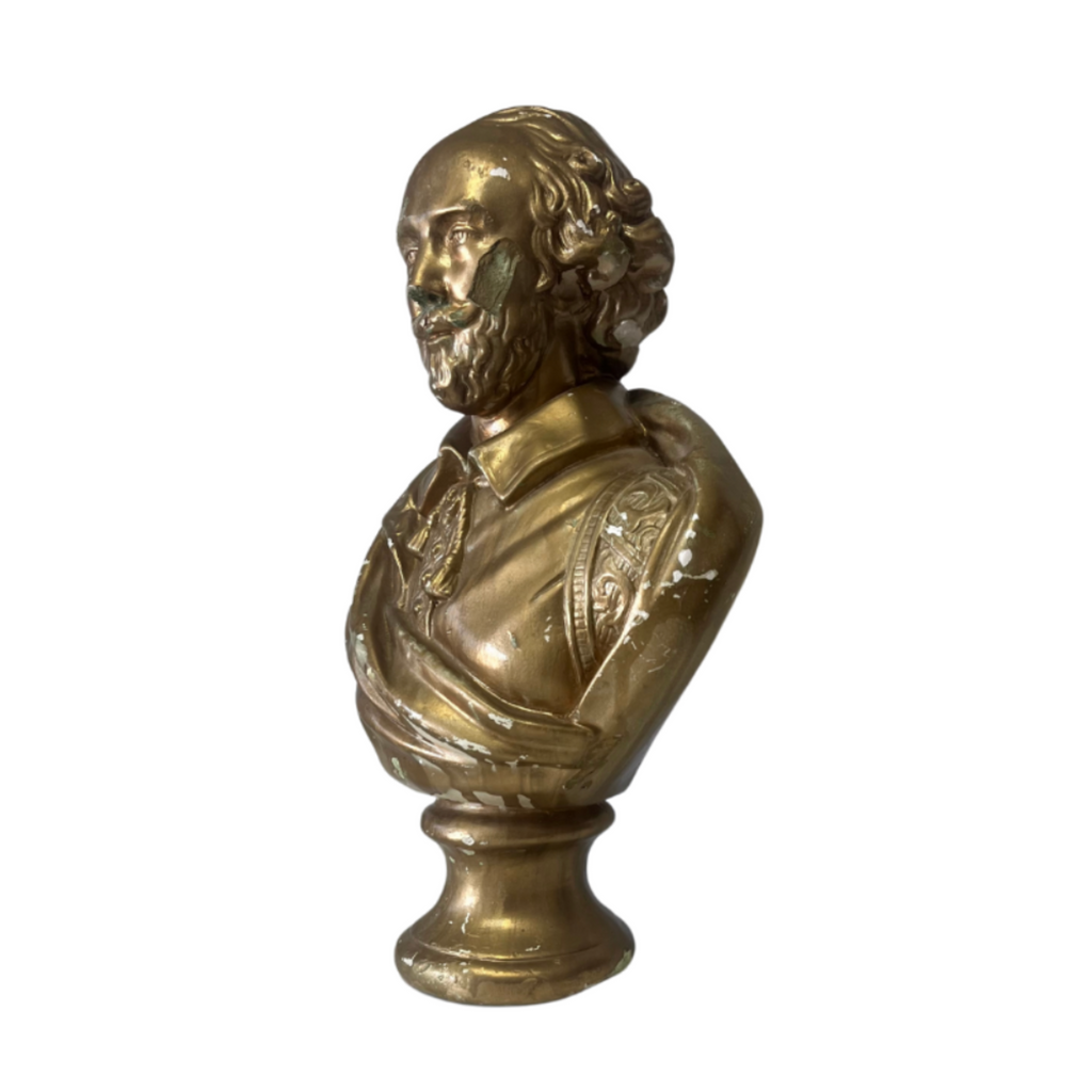 Antique Bronze William Shakespeare Bust - Noble Designs