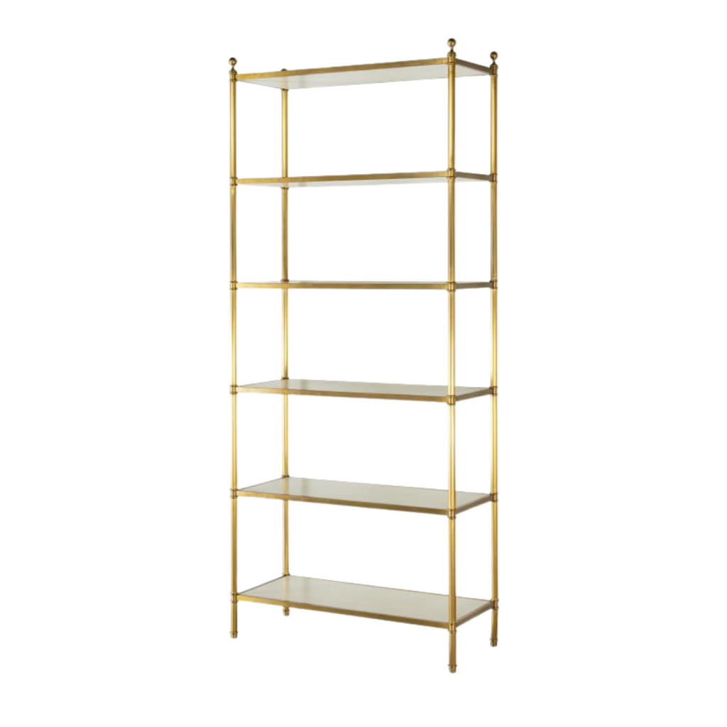 Harcourt Etagere with Faux Parchment Shelves - Noble Designs