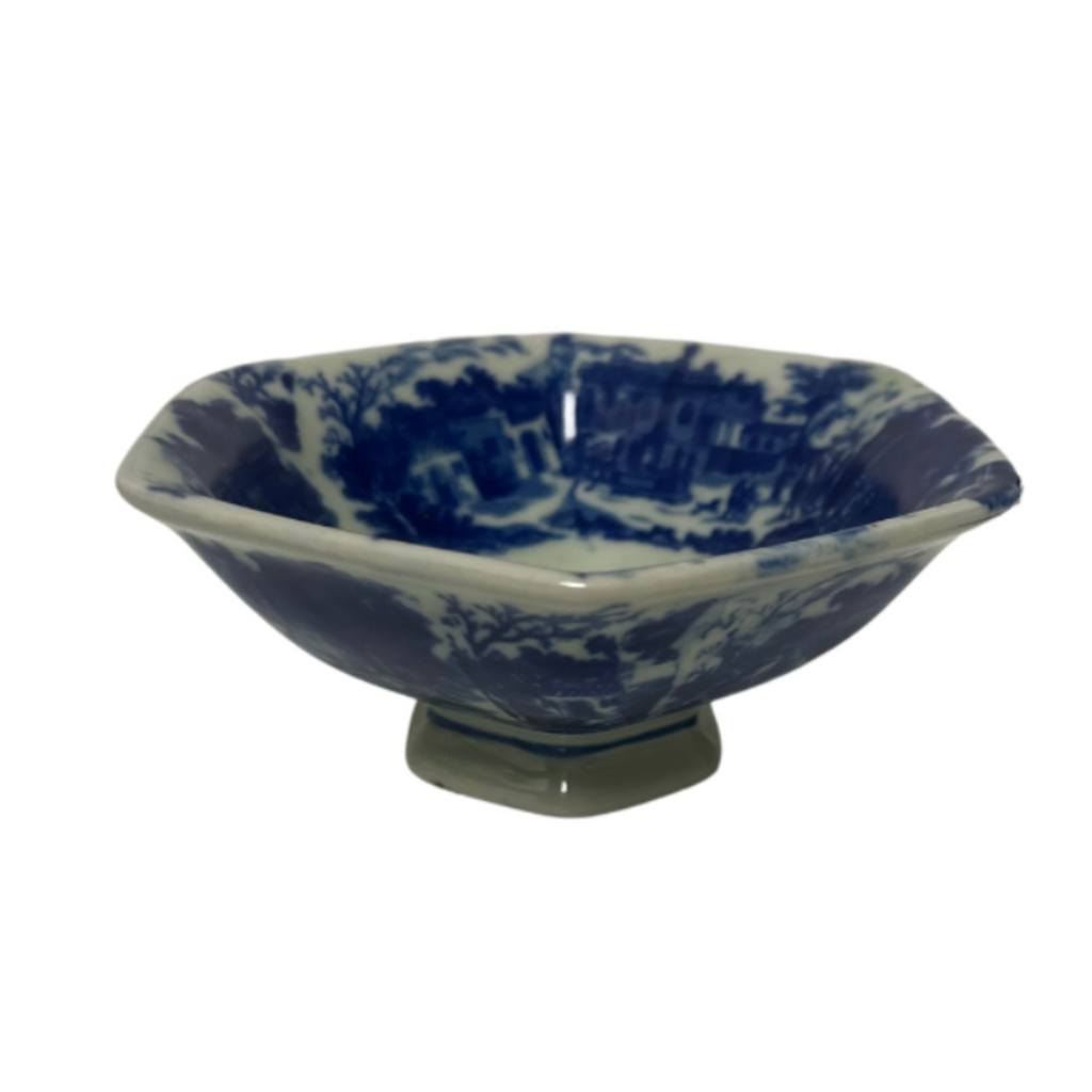 Victoria Blue and White Patterned Bowl - Noble Designs