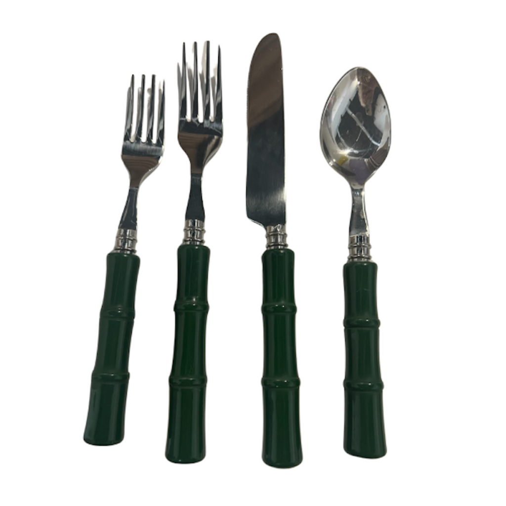 Vintage Green Bamboo Flatware - Noble Designs
