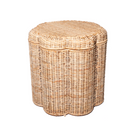 Scalloped Storage Ottoman - Noble Designs