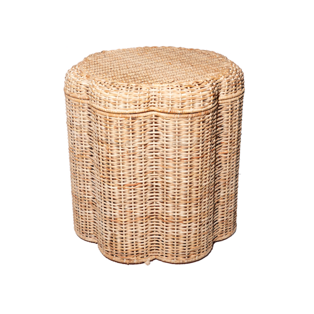 Scalloped Storage Ottoman - Noble Designs