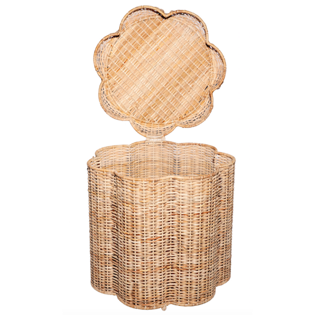 Scalloped Storage Ottoman - Noble Designs