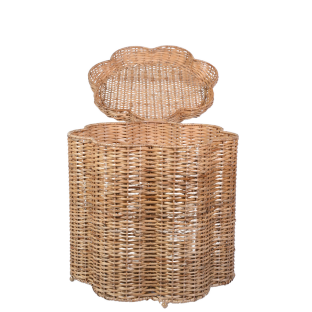 Scalloped Storage Ottoman - Noble Designs