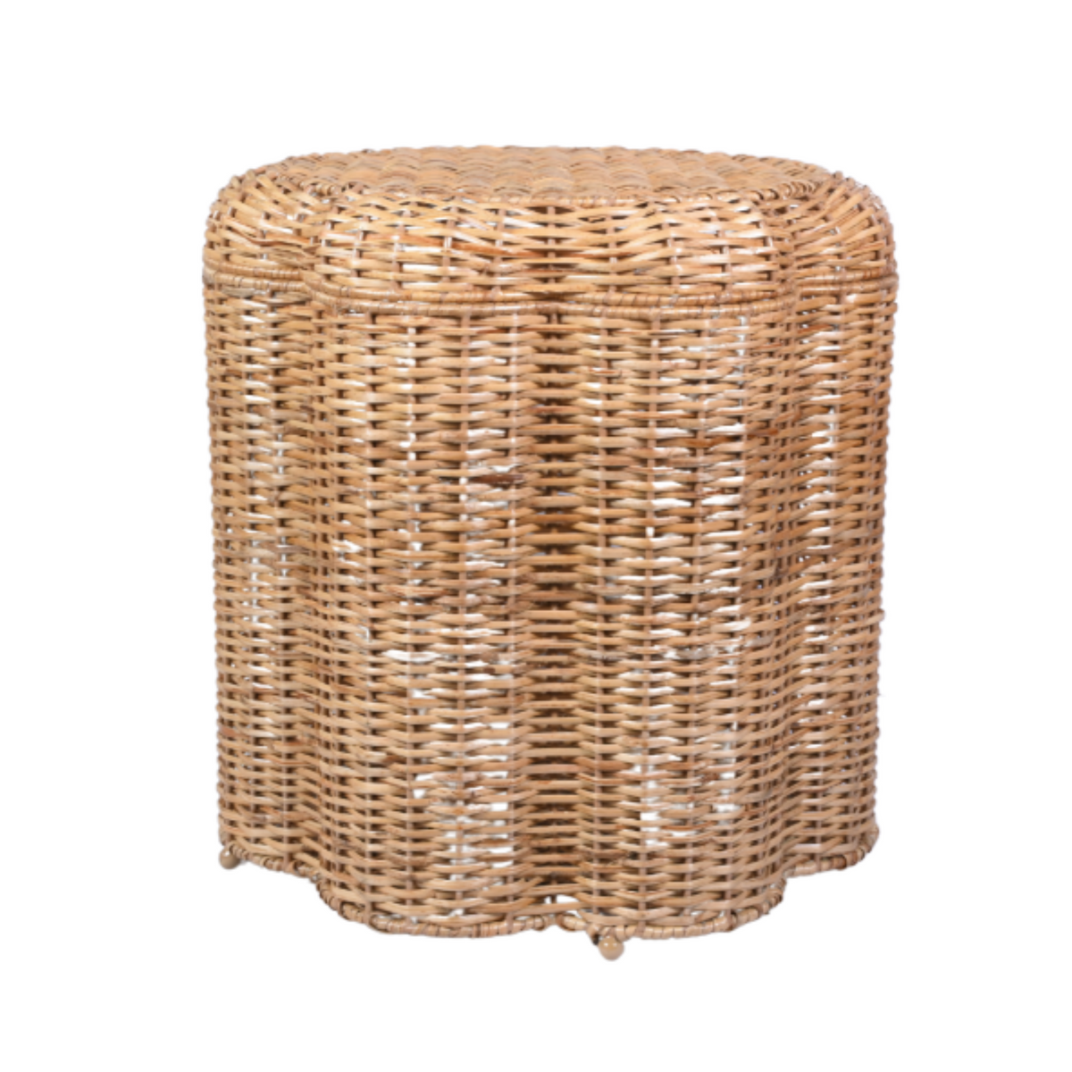 Scalloped Storage Ottoman - Noble Designs