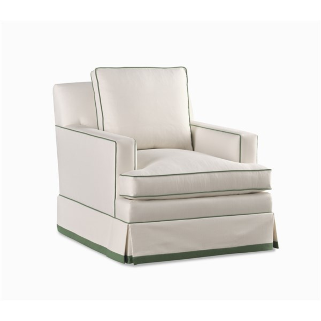 Poppy Swivel Chair with Tailored Skirt - Noble Designs