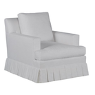 Poppy Swivel Chair with Box Pleat Skirt - Noble Designs