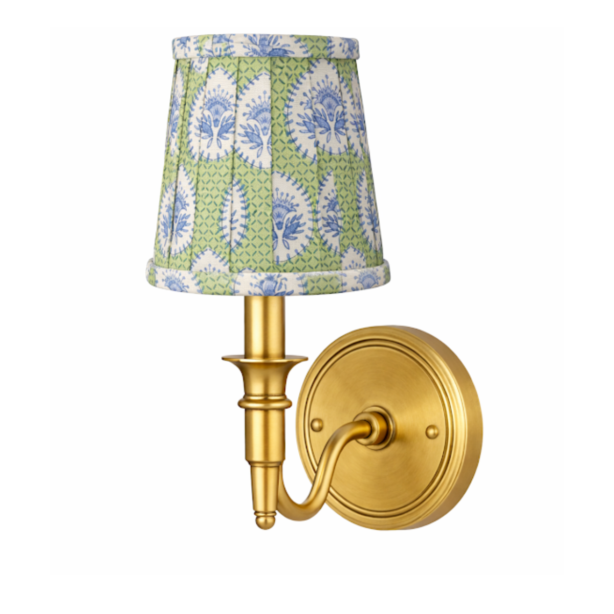 Green Palm Sconce Shade Front View - Noble Designs