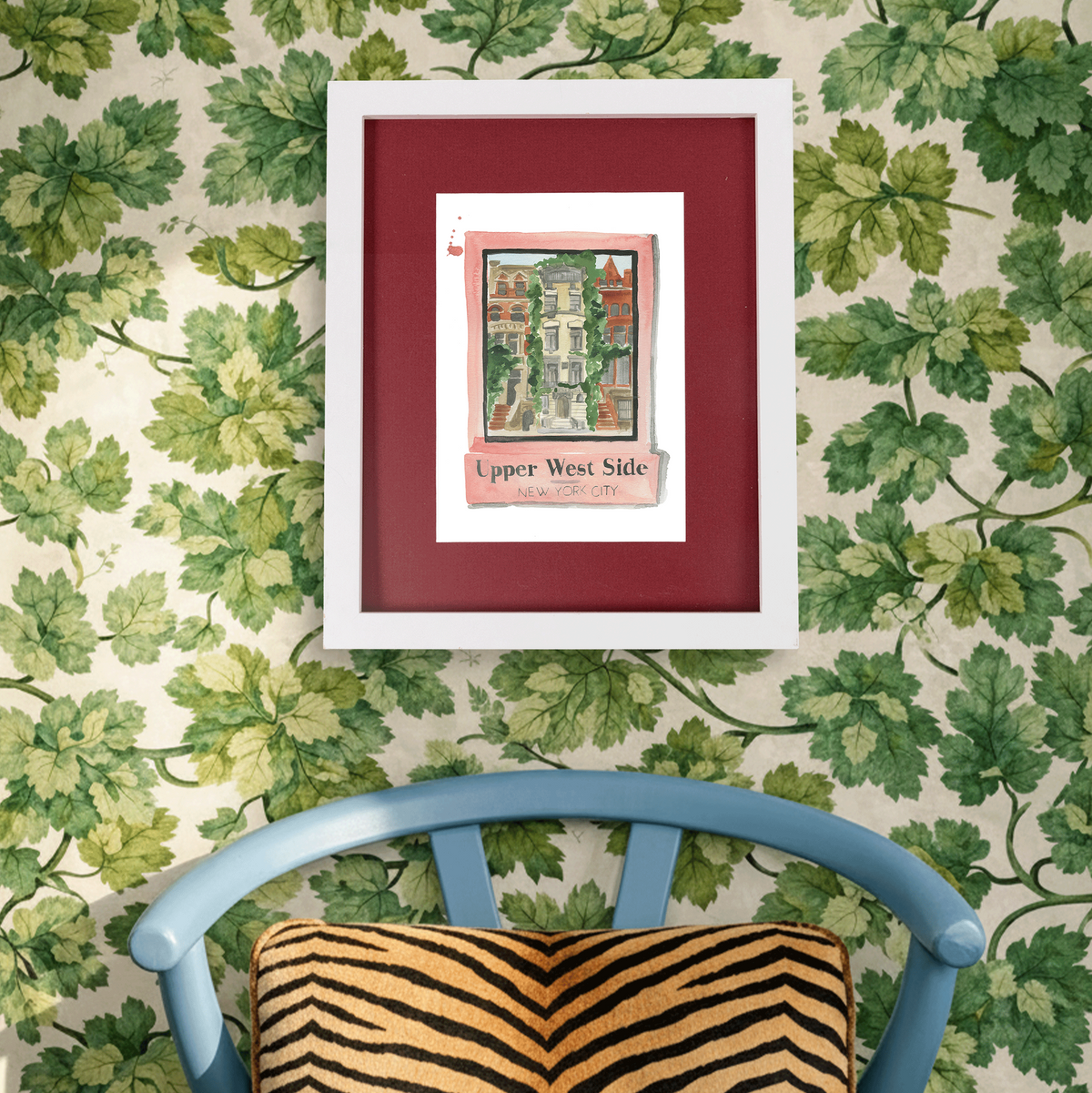 Upper West Side NYC Matchbook Art Print-Noble Designs