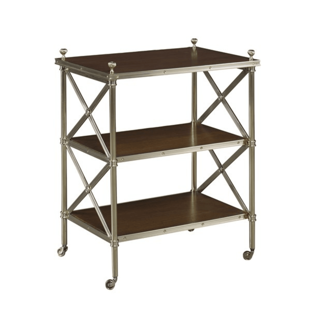 Acacia Brass Three-Tier Side Table - Noble Designs
