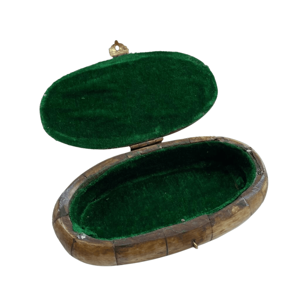 Antiqued Oval Bone Box - Noble Workroom