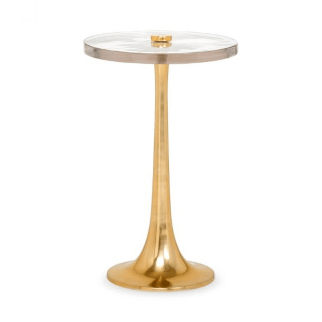 Antonia Side Table in Polished Brass - Noble Designs