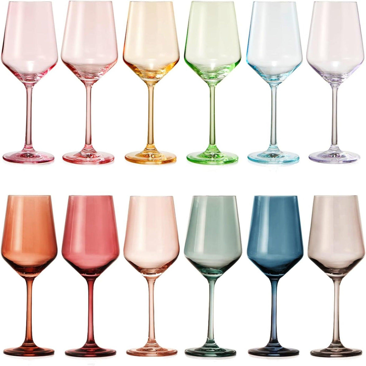 Assorted Color Wine Glass Single Make Your Own Set - Noble Designs