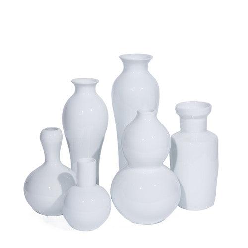 Assorted Vases Set of 6 - White - Noble Designs