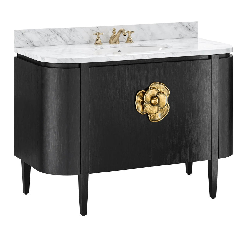 Briallen 48" Black Vanity with Oval Undermount Sink - Noble Designs