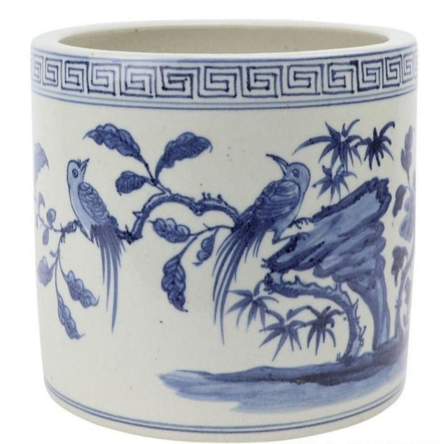 Bird and Floral Round Planter - Noble Designs