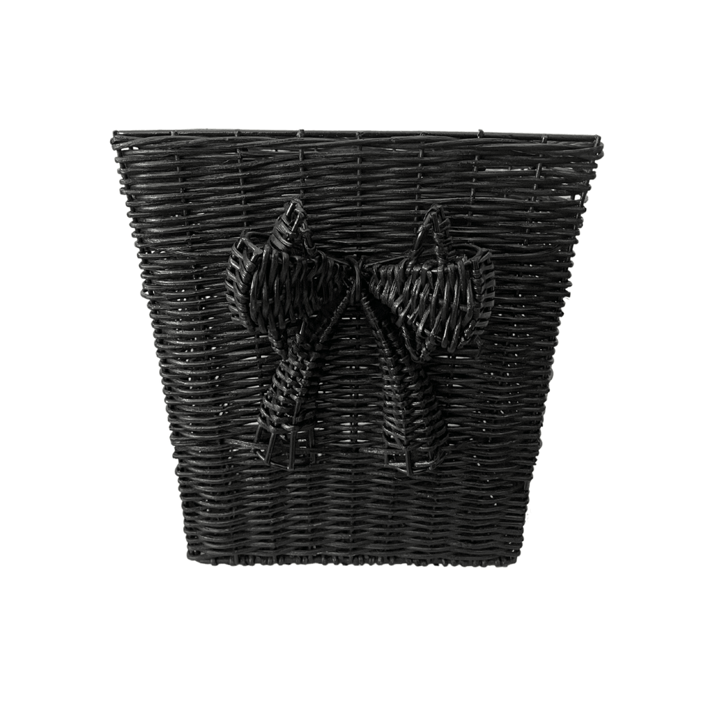 Black Bow Woven Basket - Noble Workroom