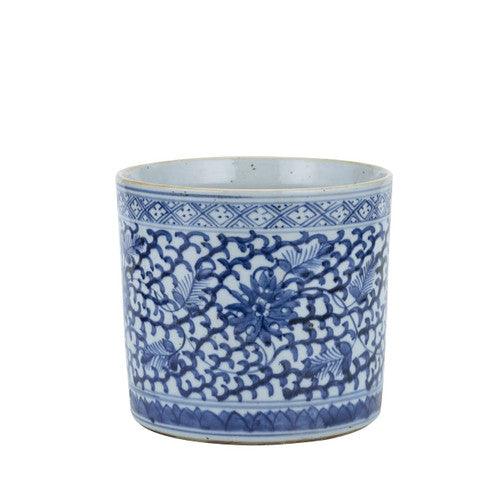 Blue & White Porcelain Climbing Vines Orchid Pot - Noble Designs