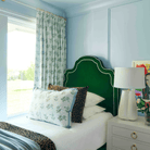 Colline Leaf & Aqua Drapes - Noble Workroom
