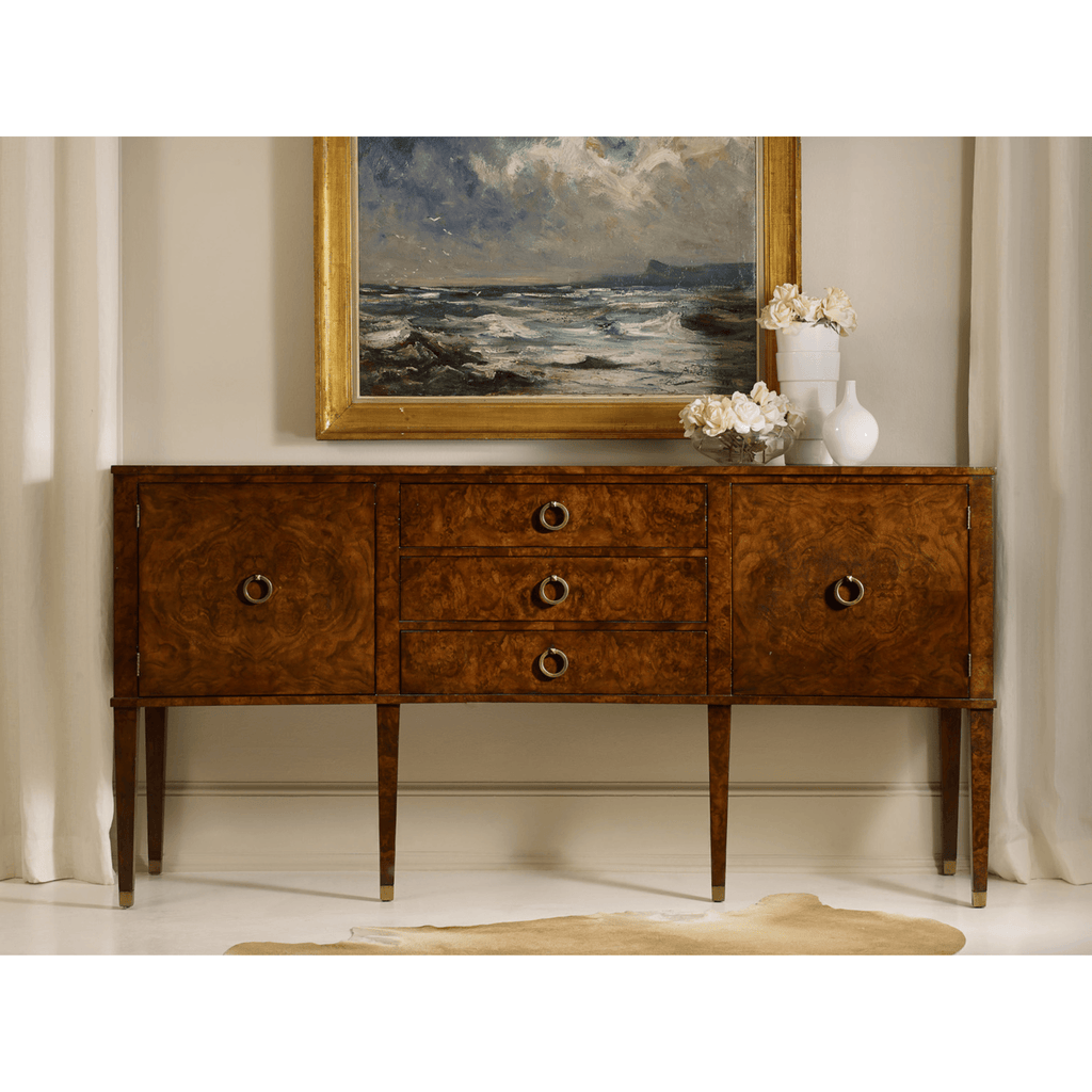 Concave Walnut Inlay Buffet - Noble Workroom