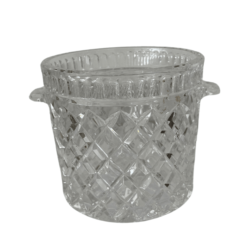 Crystal Glass Double Handle Small Ice Bucket - Noble Workroom