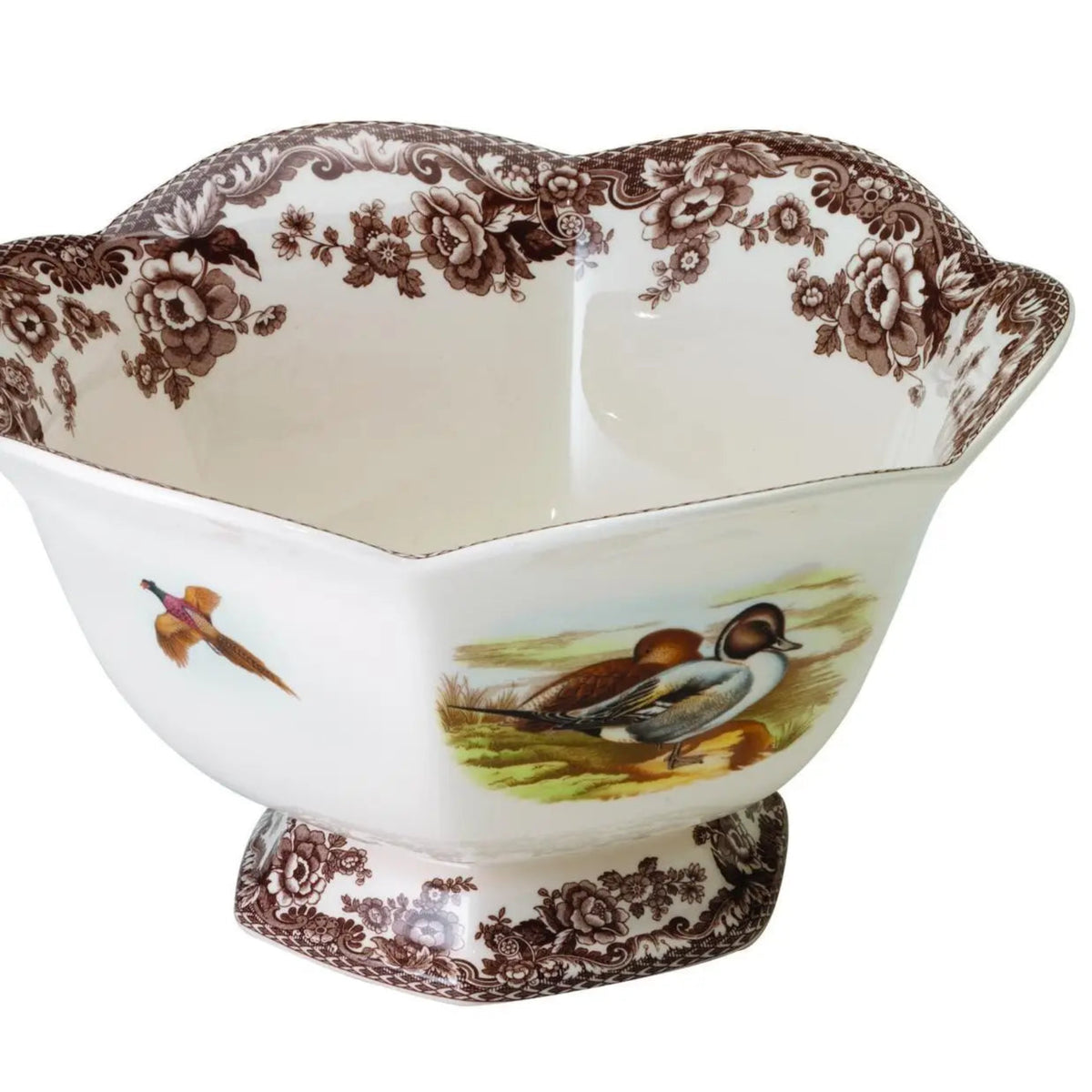 Spode Woodland Hexagonal Footed Bowl - Noble Designs