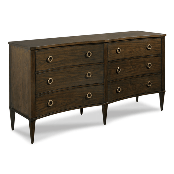 vintage dixie dresser Mahogany Bow Front 9 Drawer Mid Century Modern Nine Drawer