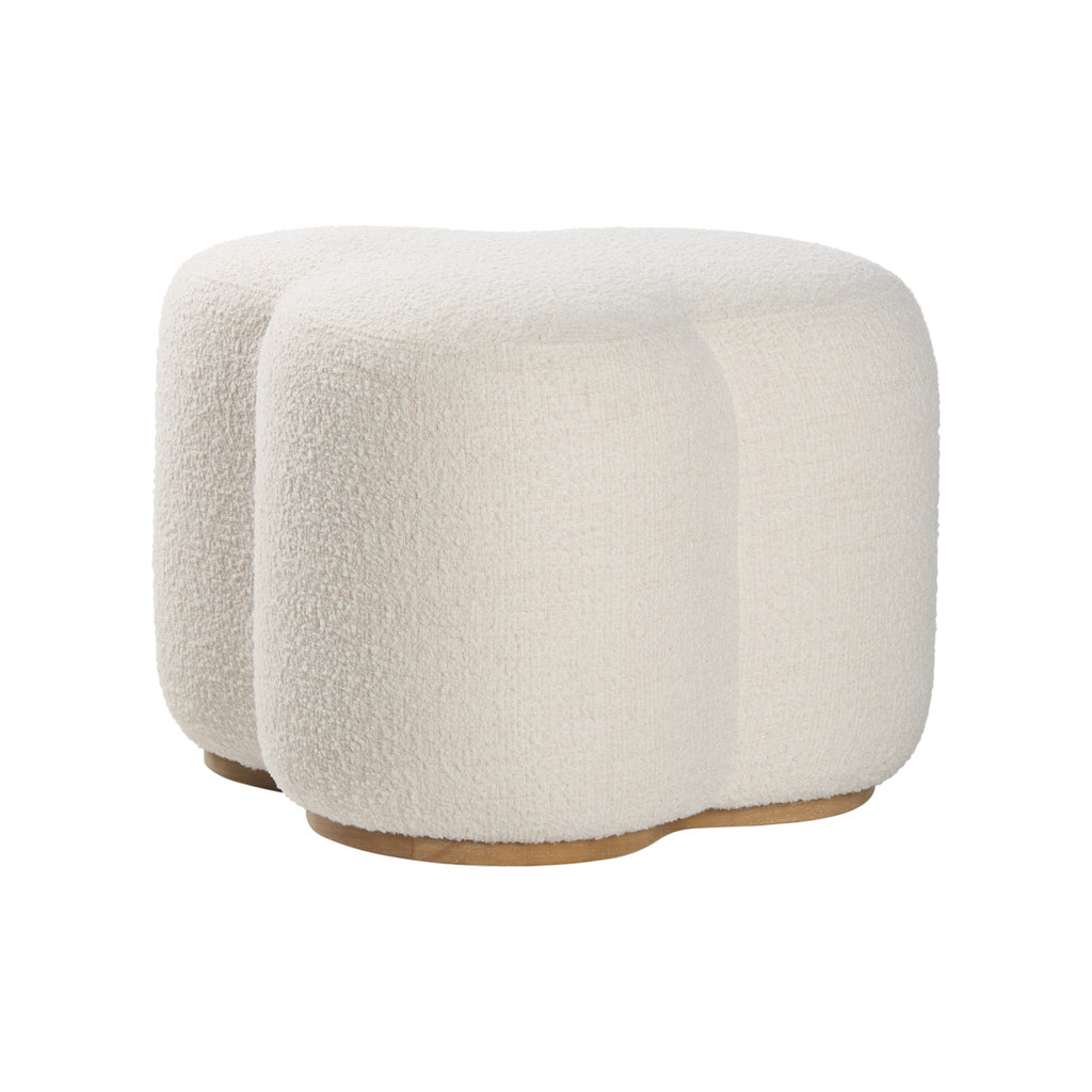 Andrea Ottoman in Swan - Noble Designs