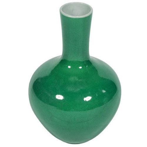 Emerald Green Globular Vase Medium - Noble Designs