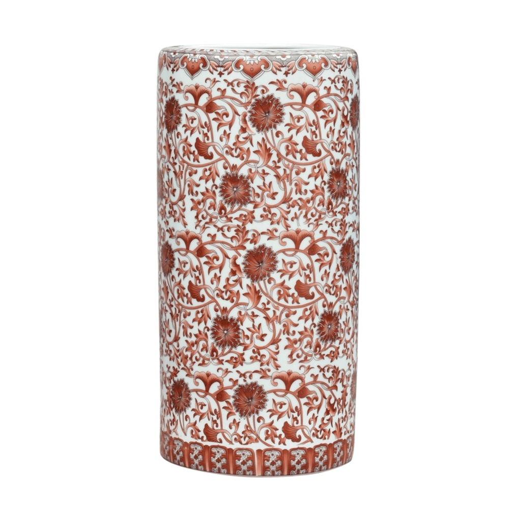 Floral Umbrella Stand in Red - Noble Designs