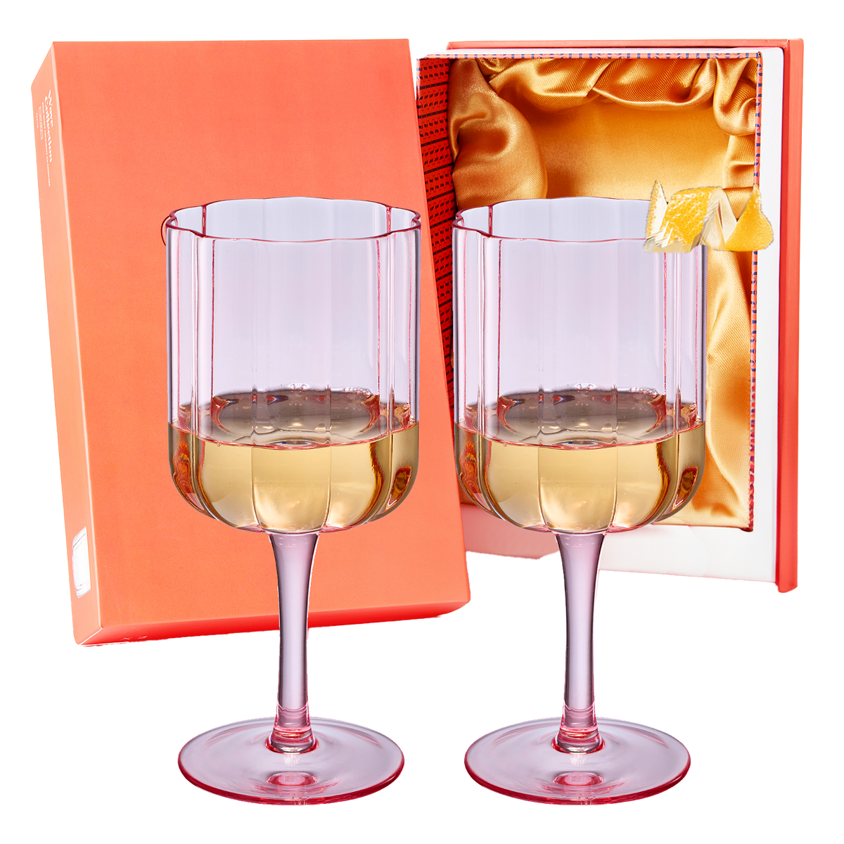 Flower Vintage Wine Glassware, Set of 2 - Noble Designs