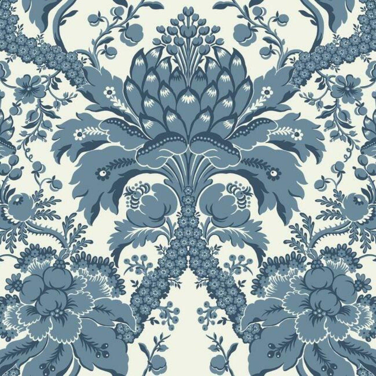 French Artichoke Damask Wallpaper - Noble Designs