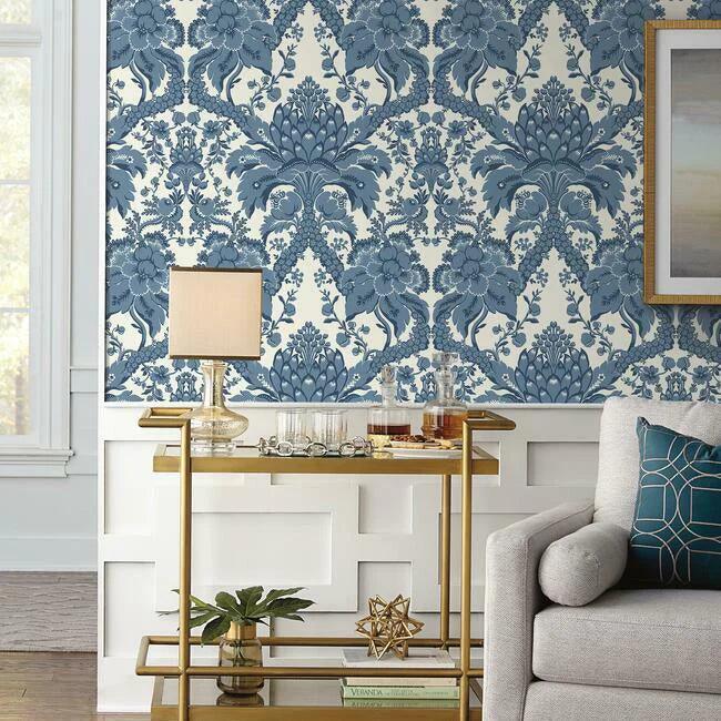 French Artichoke Damask Wallpaper - Noble Designs