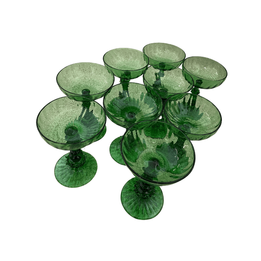 Green Glassware, Set of 9 - Noble Workroom