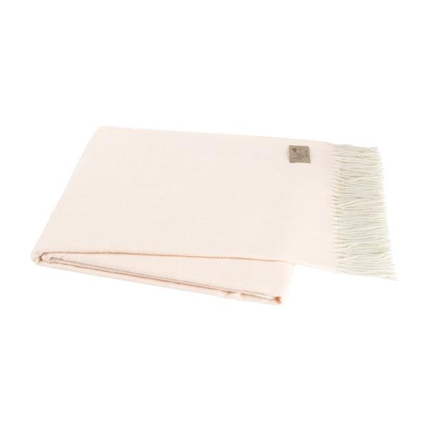Italian Herringbone Throw in Pink Salt - Noble Designs