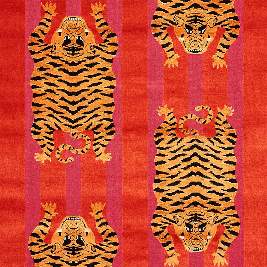 Jokhang Tiger Velvet Fabric - Noble Designs