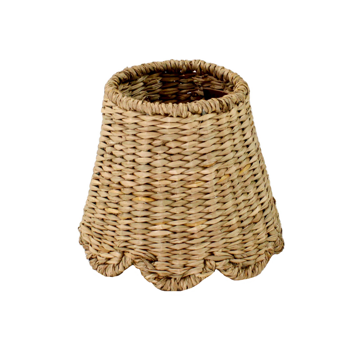 Small Seagrass Shade Cover - Scalloped in Natural-Noble Designs