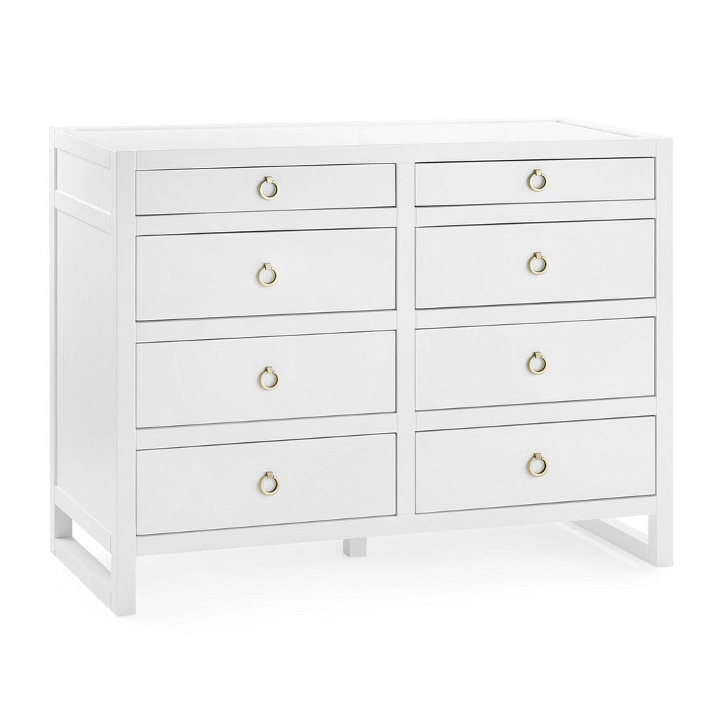 Newton Large 8-Drawer in White Pearl - Noble Workroom