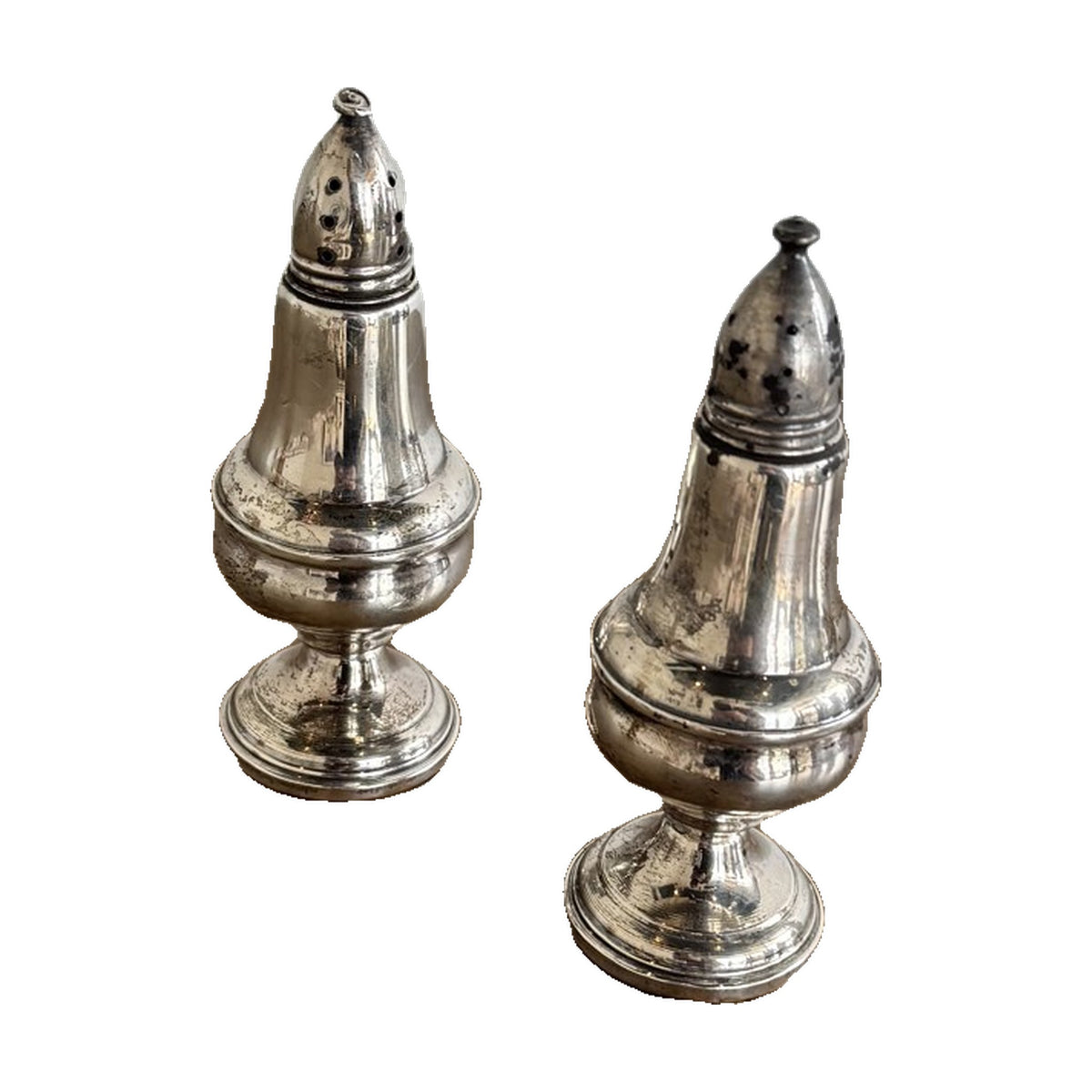 Sterling Silver Salt and Pepper Shakers, Set of 2 - Noble Designs