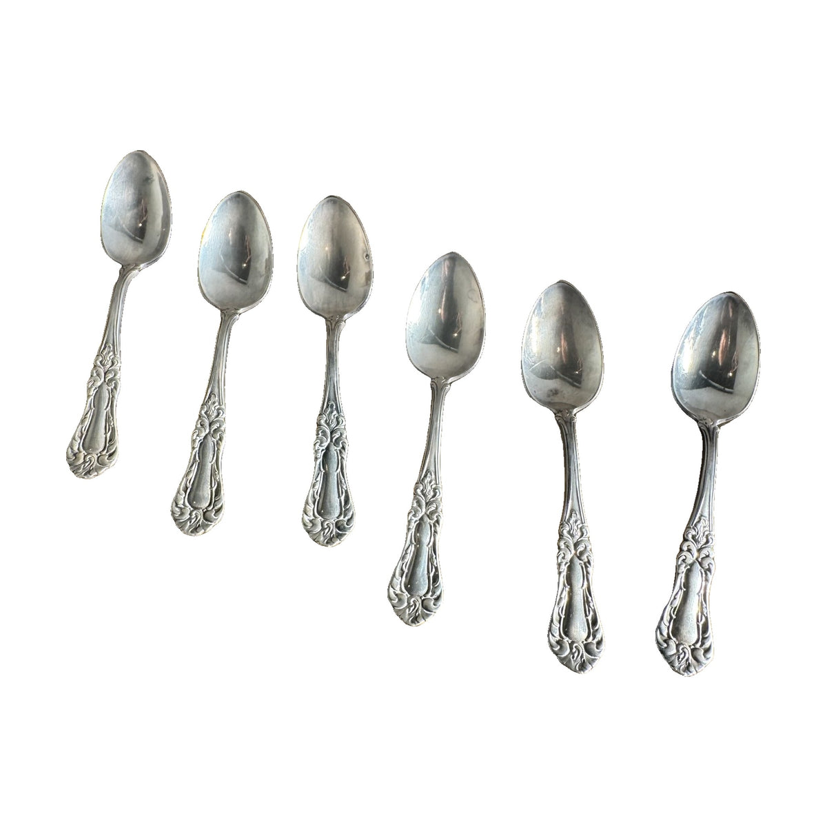 Aurora Silver Demitasse Spoons, Set of 6 - Noble Designs